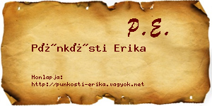 Pünkösti Erika névjegykártya